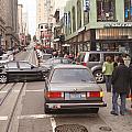 A view of San Francisco down town from the cable car ride